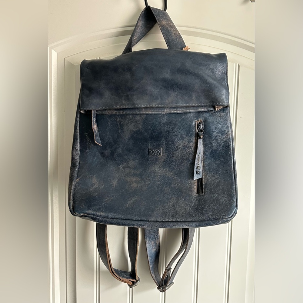 Bed Stu Cobalt Lux Leather Backpack
